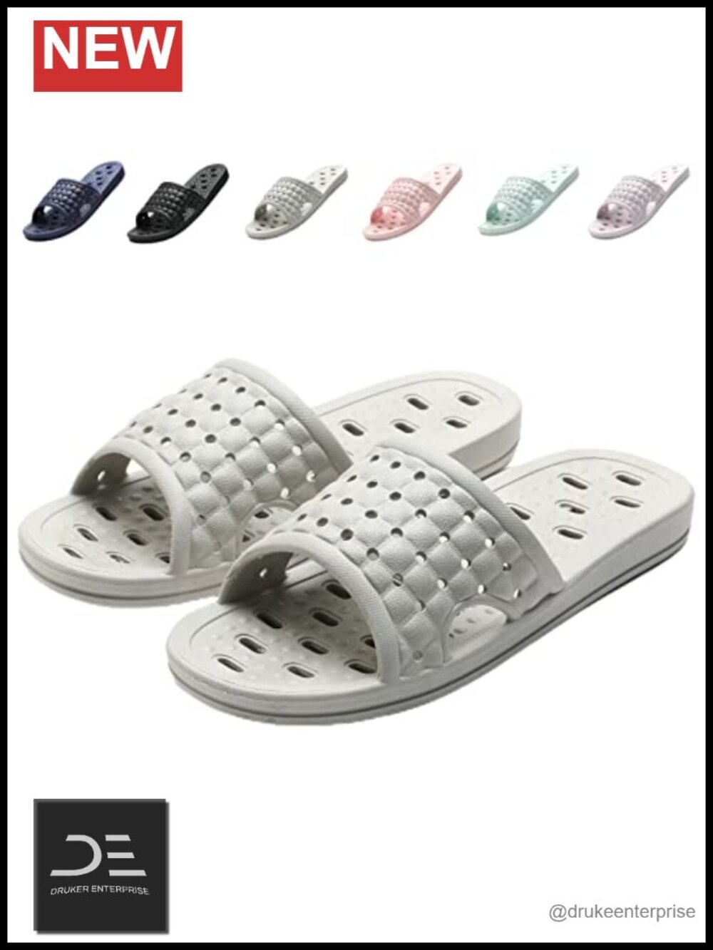 Quick Dry Non-Slip Bathroom Slippers for Men Women Dorm Slides